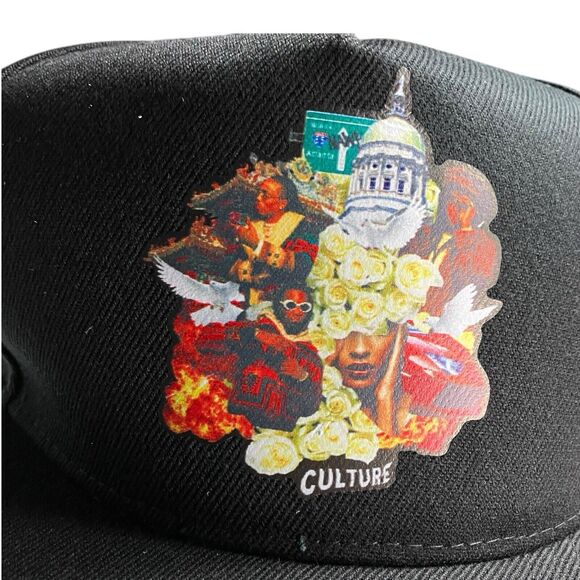 YRN Migos Culture Snapback Black Hat Young Rich Nation Artsy Streetwear Hip Hop - Picture 2 of 10